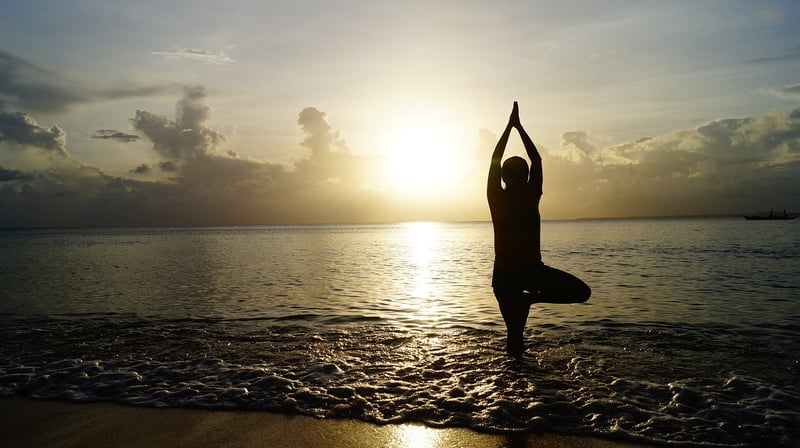 Woman meditating